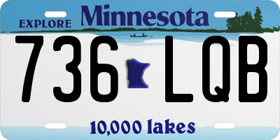 MN license plate 736LQB