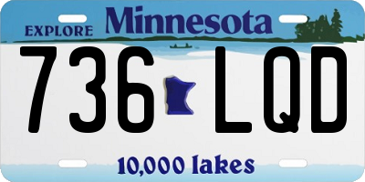 MN license plate 736LQD
