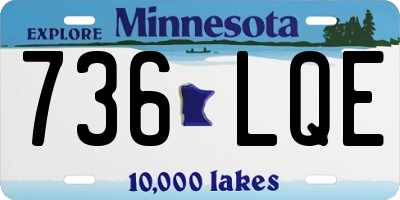 MN license plate 736LQE