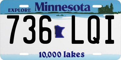 MN license plate 736LQI