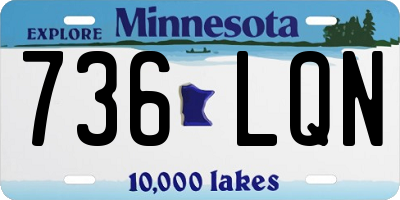 MN license plate 736LQN