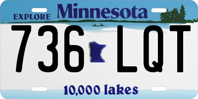 MN license plate 736LQT