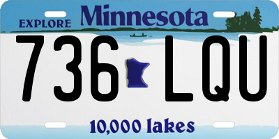 MN license plate 736LQU