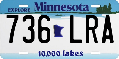 MN license plate 736LRA