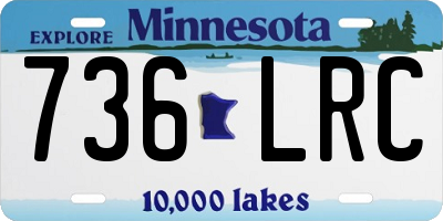 MN license plate 736LRC