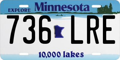 MN license plate 736LRE