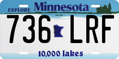 MN license plate 736LRF
