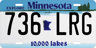 MN license plate 736LRG