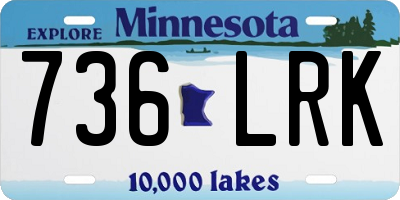 MN license plate 736LRK