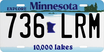 MN license plate 736LRM