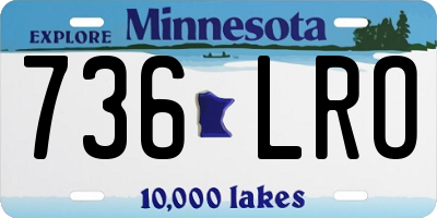 MN license plate 736LRO