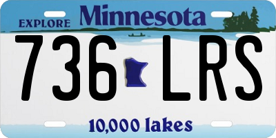 MN license plate 736LRS