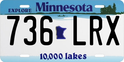 MN license plate 736LRX