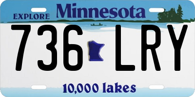 MN license plate 736LRY