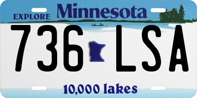 MN license plate 736LSA