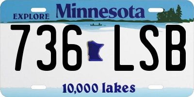 MN license plate 736LSB