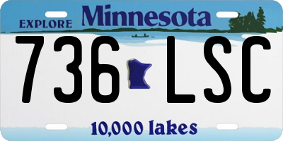 MN license plate 736LSC