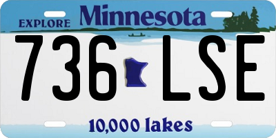 MN license plate 736LSE