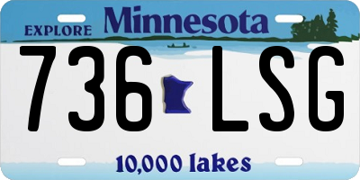 MN license plate 736LSG
