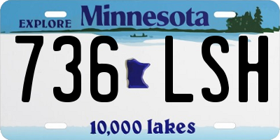 MN license plate 736LSH