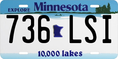 MN license plate 736LSI