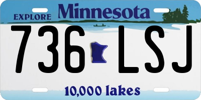 MN license plate 736LSJ
