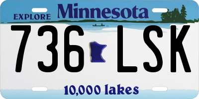 MN license plate 736LSK