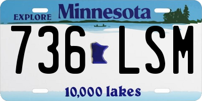 MN license plate 736LSM