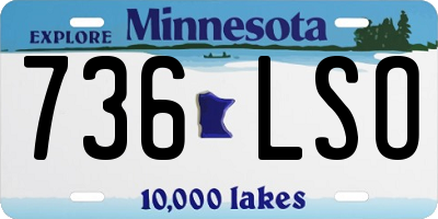 MN license plate 736LSO