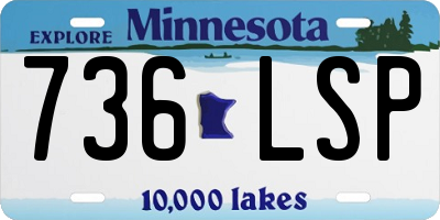 MN license plate 736LSP