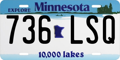 MN license plate 736LSQ
