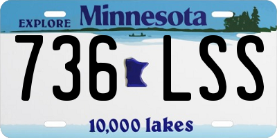 MN license plate 736LSS