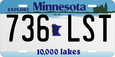 MN license plate 736LST