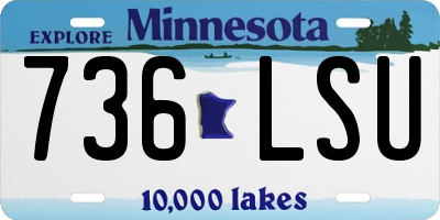 MN license plate 736LSU