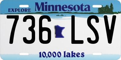 MN license plate 736LSV