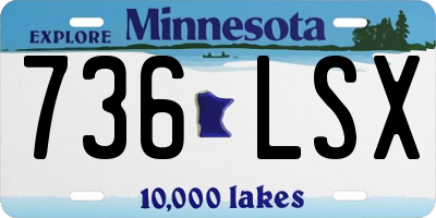 MN license plate 736LSX