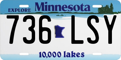 MN license plate 736LSY