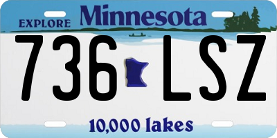 MN license plate 736LSZ