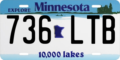 MN license plate 736LTB