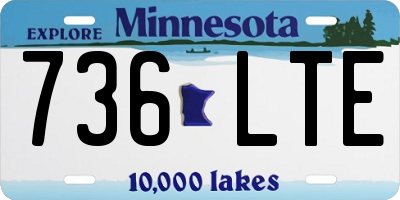 MN license plate 736LTE