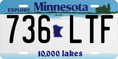 MN license plate 736LTF