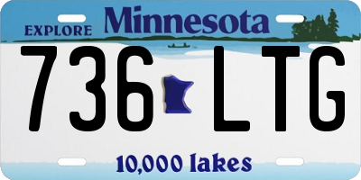 MN license plate 736LTG
