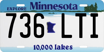 MN license plate 736LTI