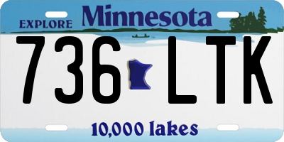 MN license plate 736LTK