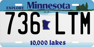 MN license plate 736LTM