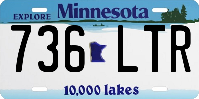 MN license plate 736LTR