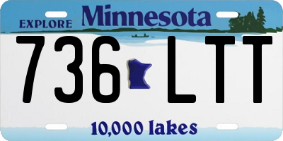 MN license plate 736LTT