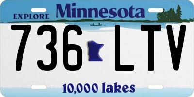 MN license plate 736LTV