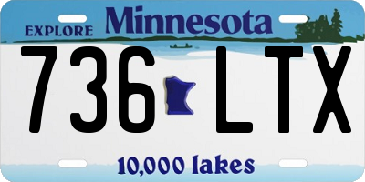 MN license plate 736LTX