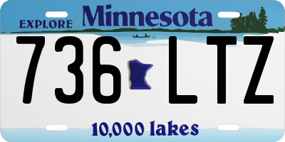 MN license plate 736LTZ